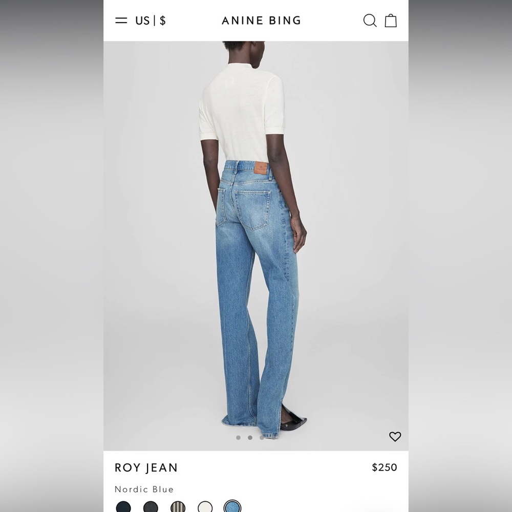 Anine Bing Roy Jeans NWT
